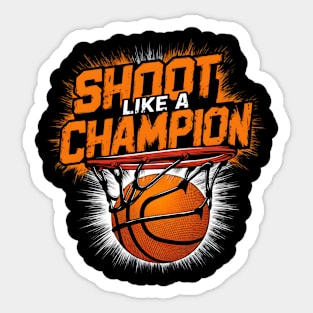 Dynamic Basketball Hoop: Shoot Like a Champion Sticker